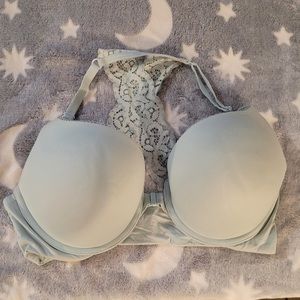 Victoria's Secret Body By Light Blue Front Close Perfect Shape Bra Size 36D